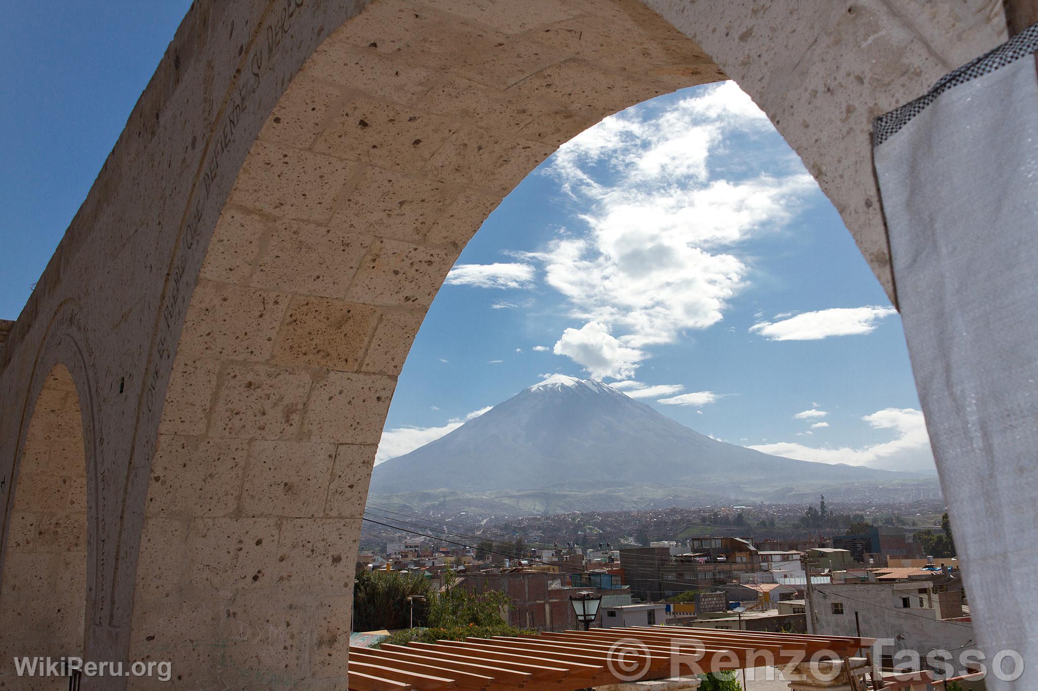 View of Misti Volcano from Yanahuara Lookout, Arequipa