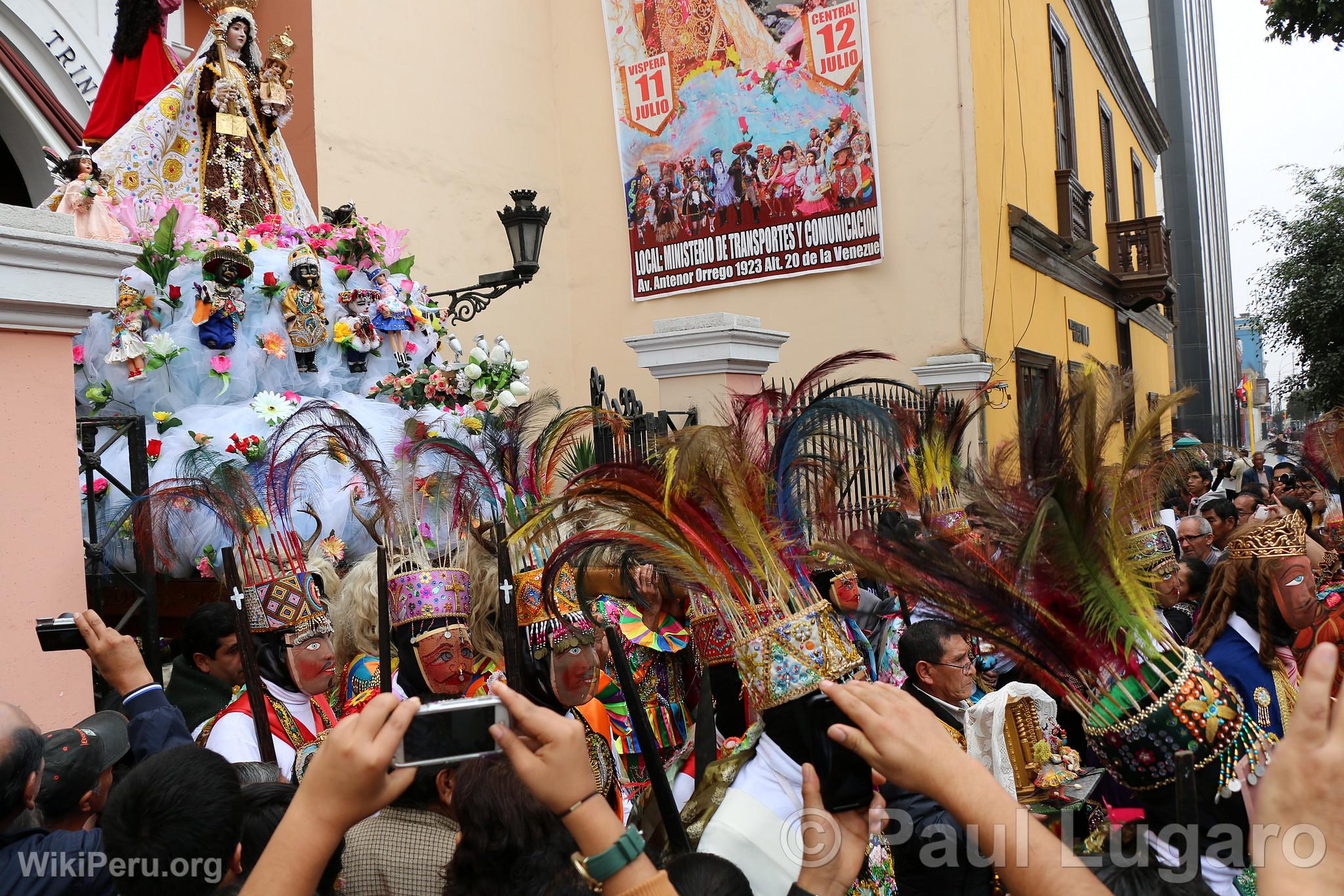 Procession of the Virgin of Carmen, Lima