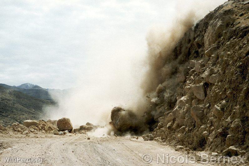 Landslide on the Binational Road to Moquegua