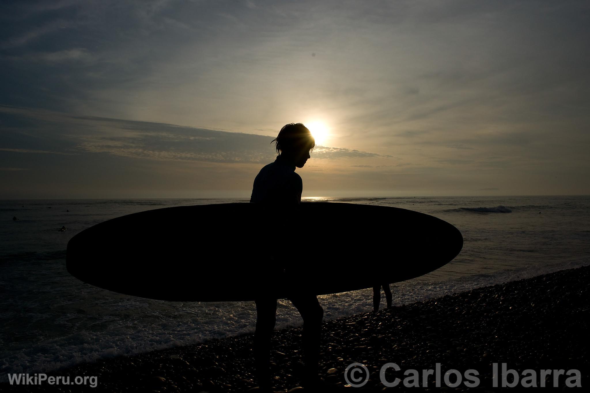 Surfing at Makaha Beach