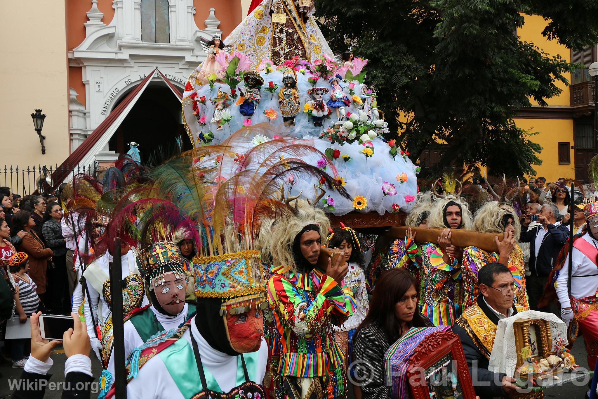 Procession of the Virgin of Carmen, Lima