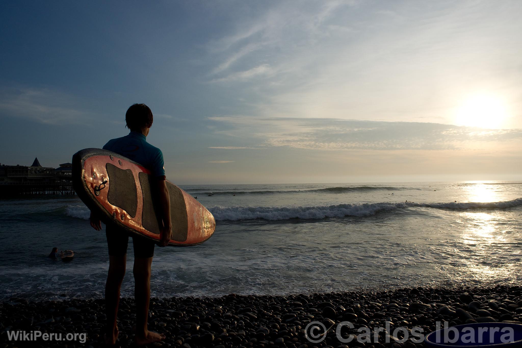 Surfing at Makaha Beach