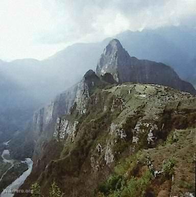 Machu Picchu in the Vilcanota River Canyon Valley