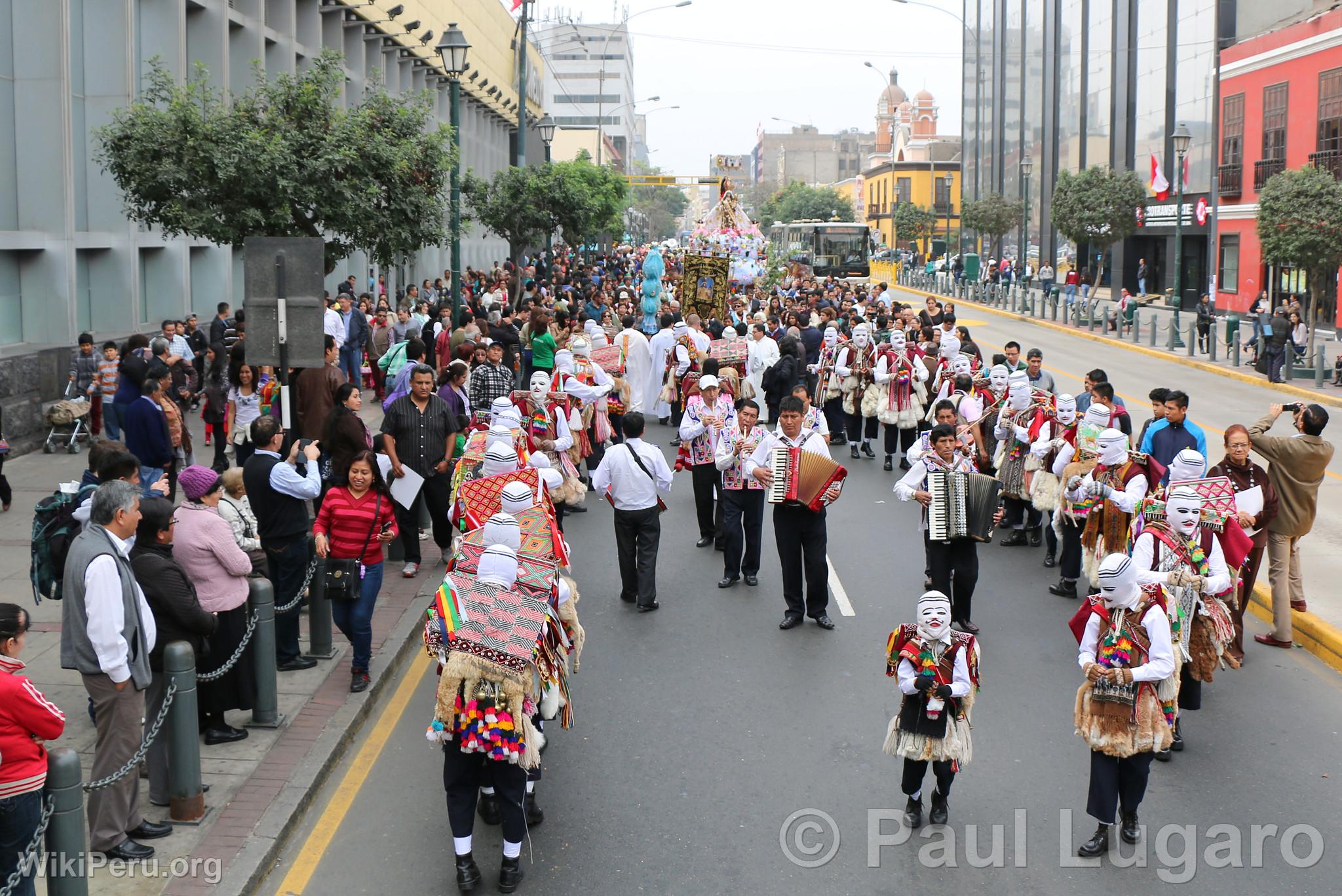 Procession of the Virgin of Carmen, Lima