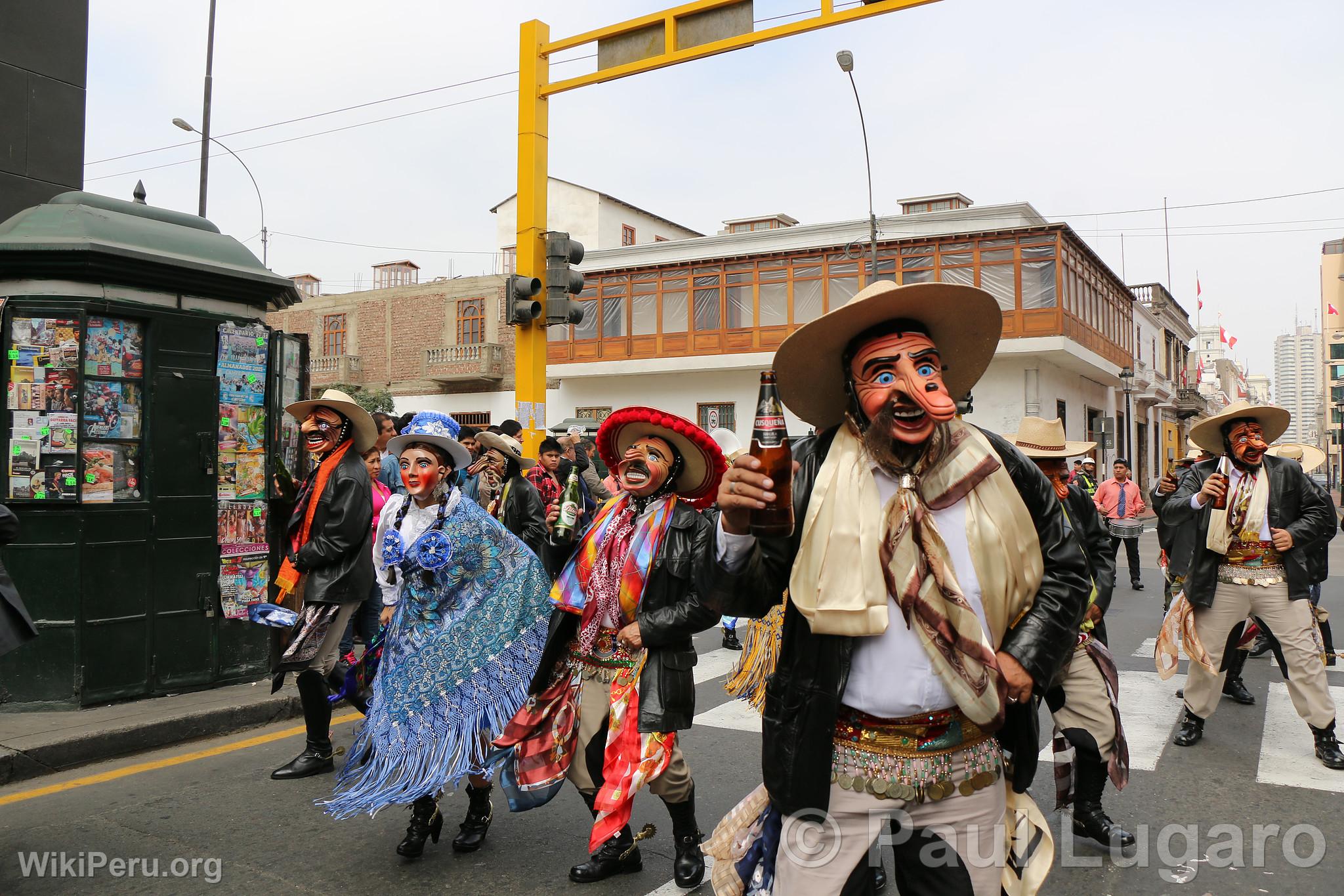 Procession of the Virgin of Carmen, Lima