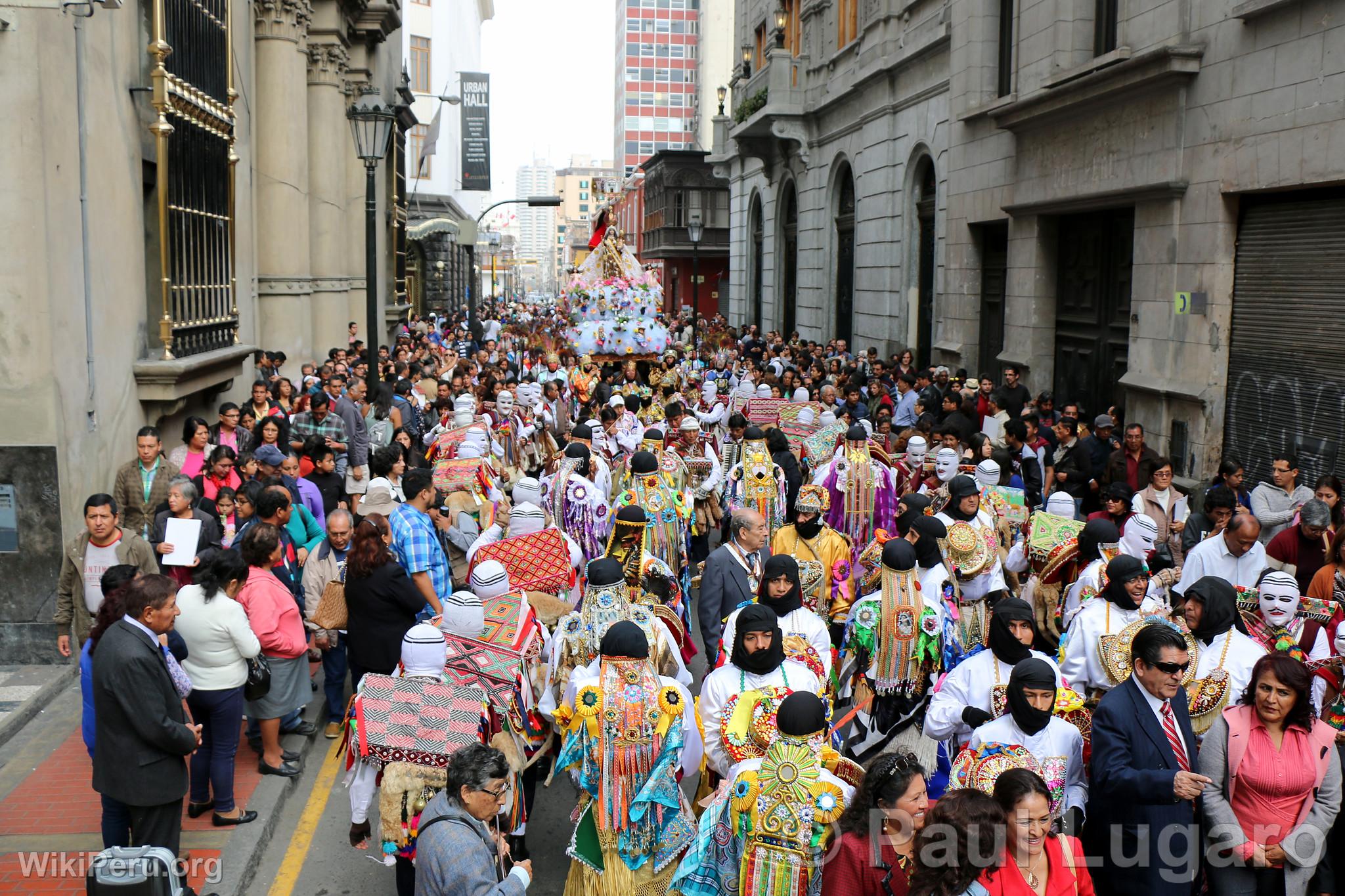 Procession of the Virgin of Carmen, Lima