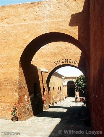 Corridor of the Santa Catalina Convent in Arequipa