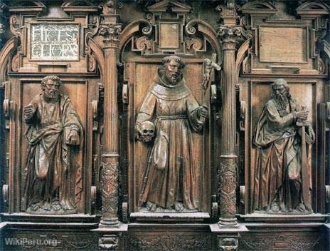 Choir stalls of San Francisco Church in Cuzco