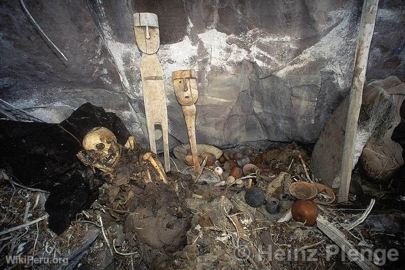 Chachapoya burial at the Lagoon of the Condors. Amazonas, Chachapoyas