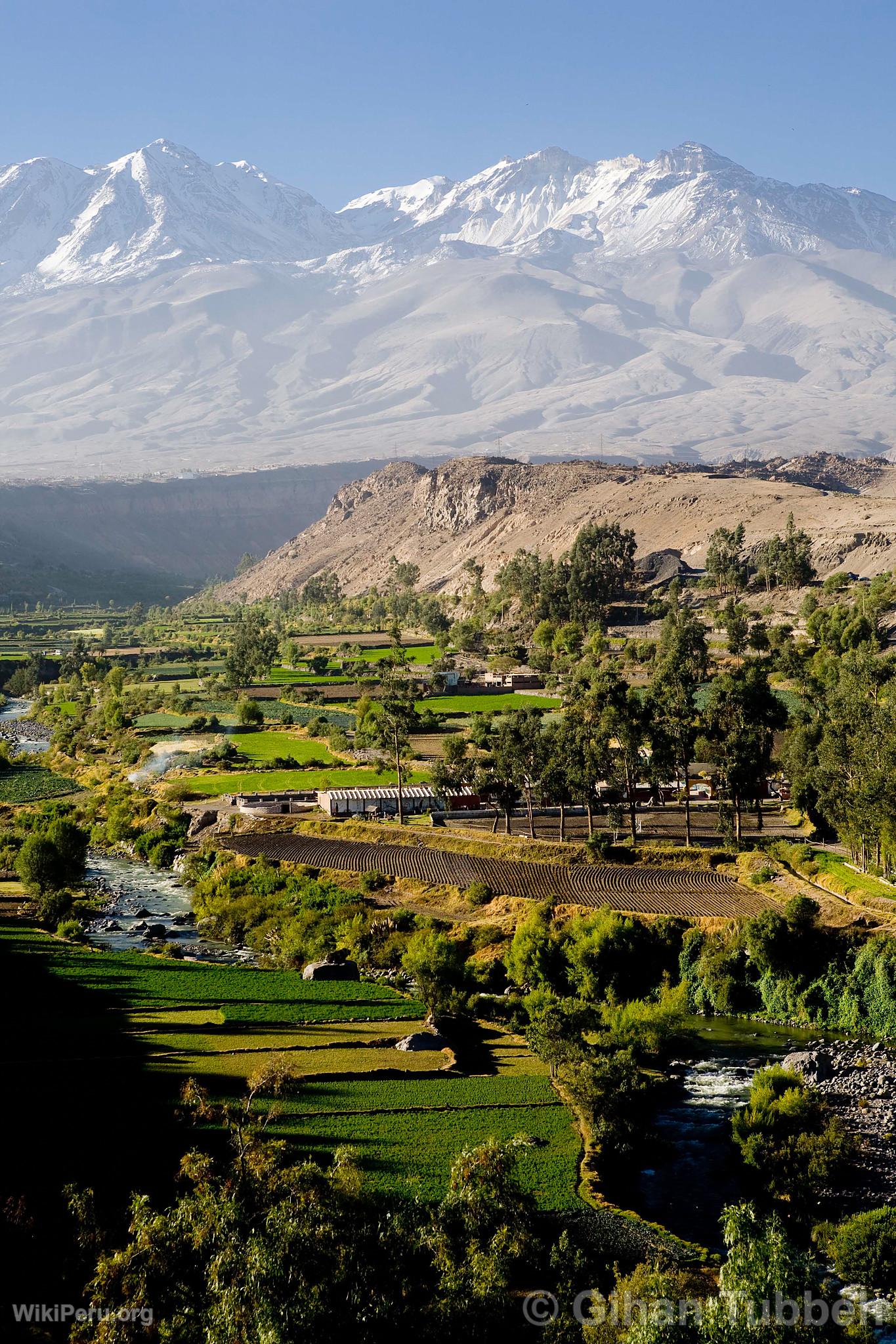 Chachani Volcano and Arequipa Countryside