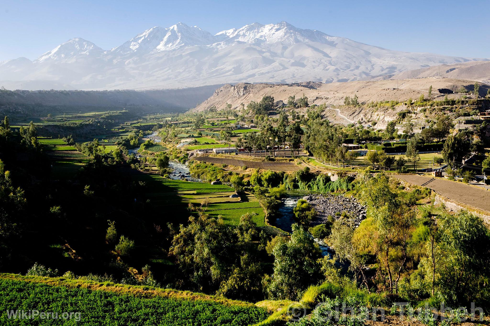 Chachani Volcano and Arequipa Countryside