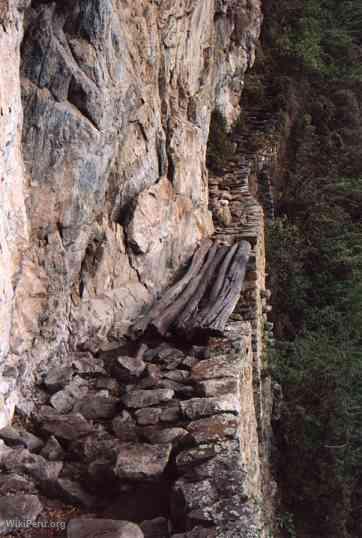 Inca's bridge, Camino Inca