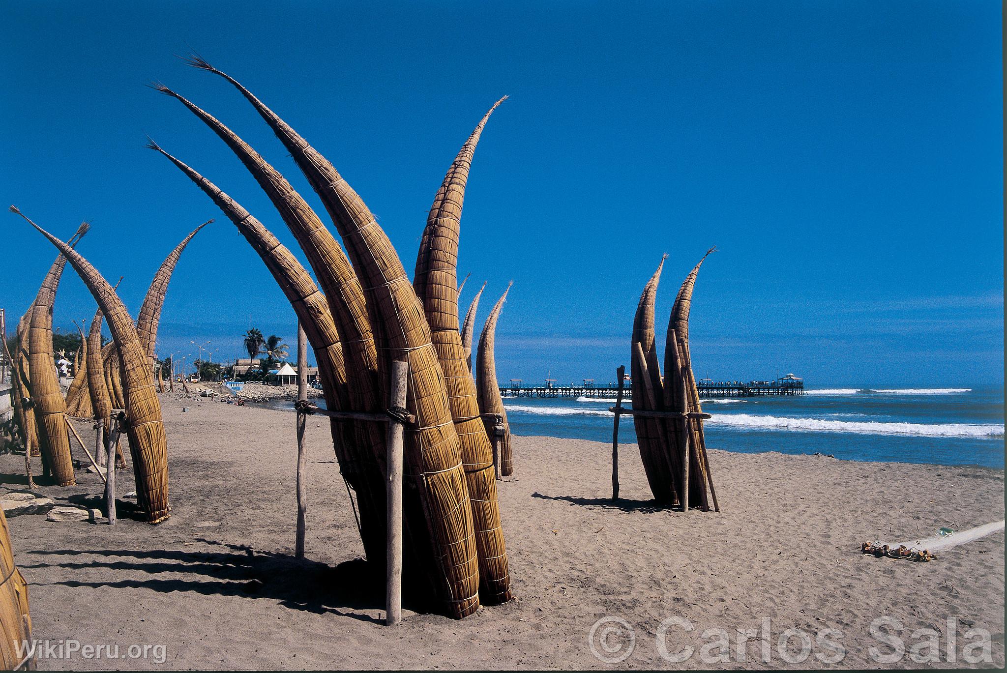 Totora Reed Boats in Huanchaco