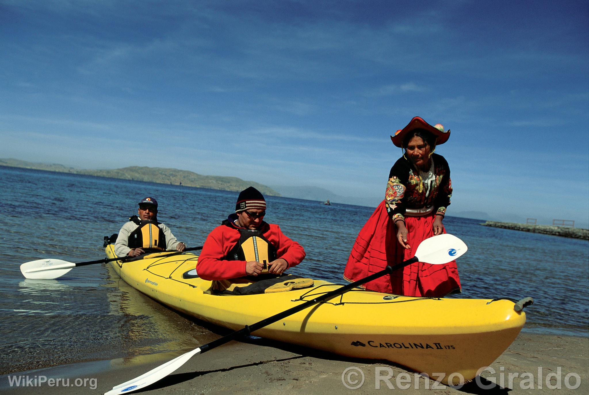 Kayaking on Lake Titicaca