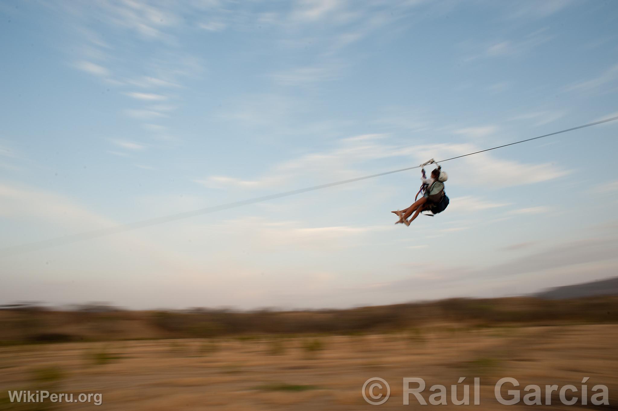 Zip-lining in Mncora