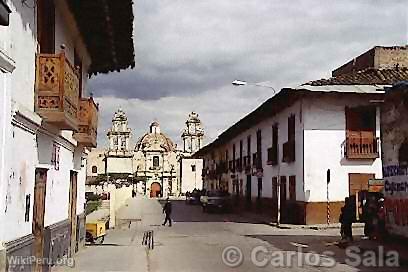 Street and church in Cajamarca