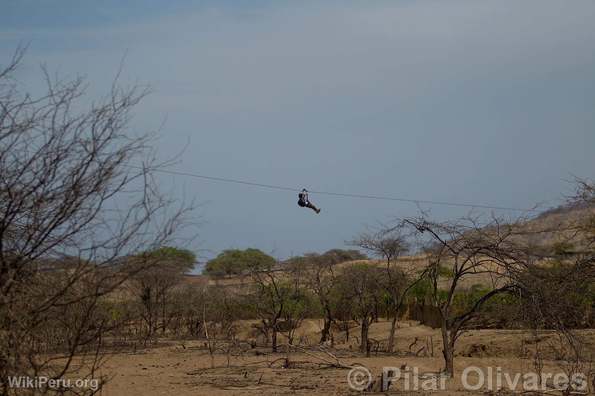 Zip-lining in Mncora