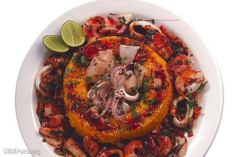 Rice with seafood