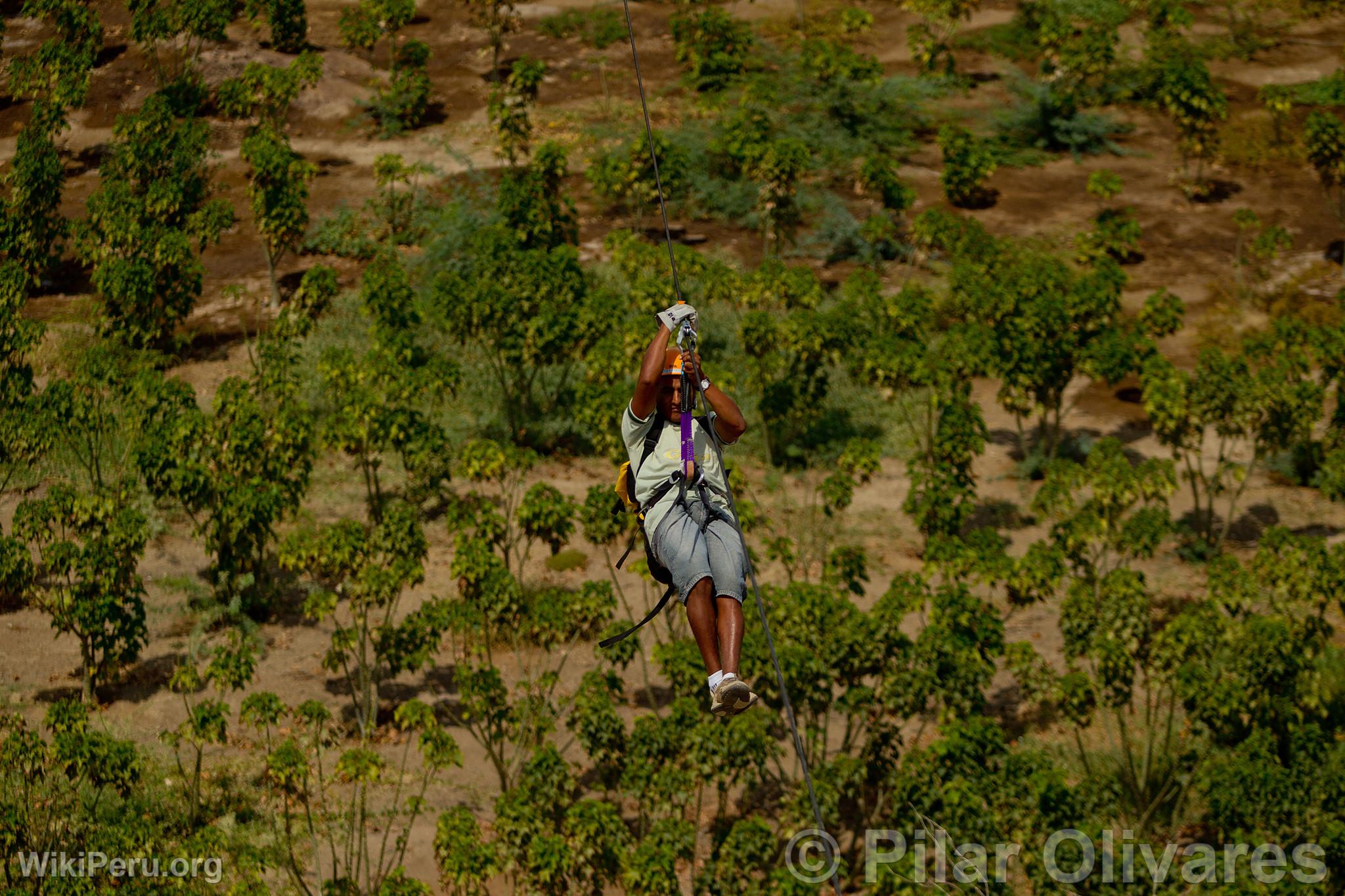 Zip-lining in Mncora