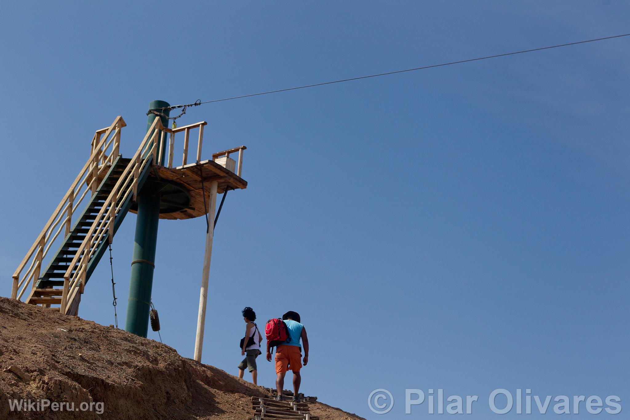 Zip-lining in Mncora