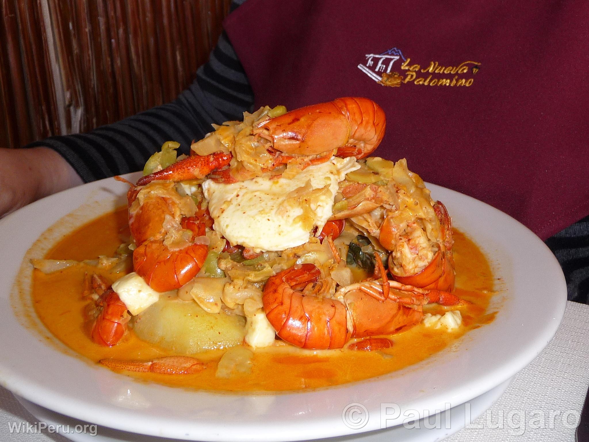 Shrimp chowder, Arequipa