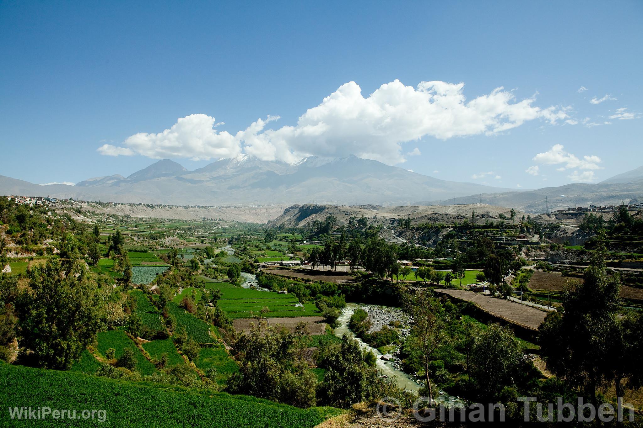 Chachani Volcano and Arequipa Countryside