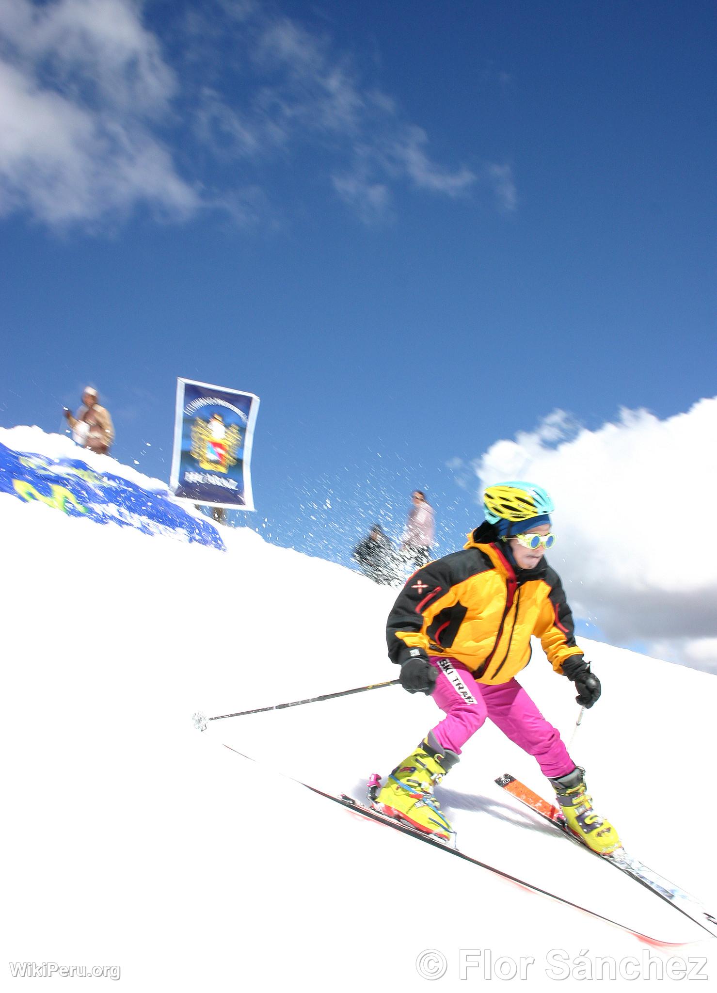 Skiing on Nevado Pastoruri