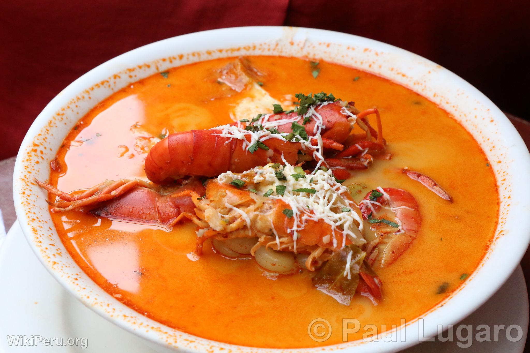 Shrimp chowder, Arequipa