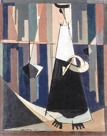 Woman with Basket (1957), by Alberto Davila