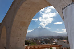 View of Misti Volcano from Yanahuara Lookout, Arequipa