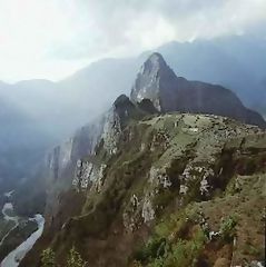 Machu Picchu in the Vilcanota River Canyon Valley