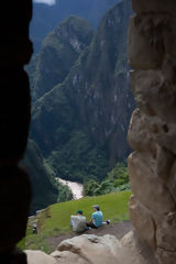 Tourists in the Machu Picchu Citadel