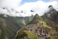 Tourists in the Machu Picchu Citadel