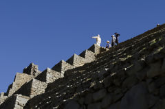 Tourists at Machu Picchu