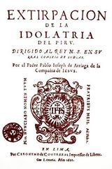 The Extirpation of Idolatry in Peru, by Pablo de Arriaga