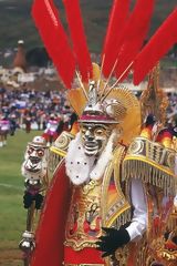 Masked during the Fiesta de la Candelaria, Puno