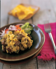 Mashed Cassava with Pork Cracklings