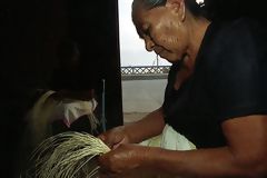 Braided straw weaving, Puerto Eten