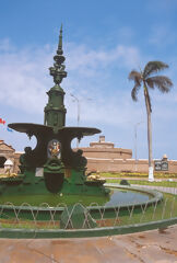 Fountain in front of Fort Real Felipe, Callao