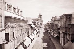 Mercaderes Street. 19th century, Lima