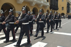 Police Parade in the Plaza de Armas