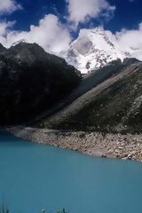 Lake Parn; behind, the Huandoy, Huaylas