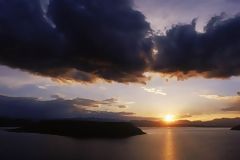 Sunset on Lake Umayo