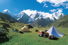 Carhuacocha in the Huayhuash Mountain Range