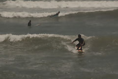 Surfing at Costa Verde, Lima