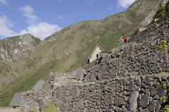 Tourist at Machu Picchu